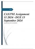 CAS3701 Assignment 11 2024 - DUE 13 September 2024