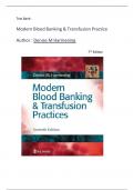 Test Bank For Modern Blood Banking & Transfusion Practices 7th Edition By Denise M Harmening |Latest Edition , Chapter 1-29 Complete Guide 