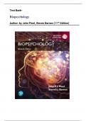 Test Bank - Biopsychology, 11th Edition (Pinel, 2024) Chapter 1-18||Latest Edition 