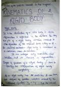 Calicut University,M. SC Physics, First Semester, Phy1c01, Classical Mechanics Kinematics of a rigid body