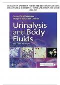 URINALYSIS AND BODY FLUIDS 7TH EDITION SUSAN KING STRASINGER& DI LORENZO TESTBANK/COMPLETE GUIDE 2024-2025