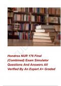 Hondros NUR 176 Final (Combined) Exam Simulator Questions And Answers Package Deal