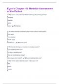 Egan's Chapter 16: Bedside Assessment of the Patient Questions and Answers well Explained Latest 2024/2025 Update 100% Correct.