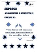 SEP2603 Assignment 2 (COMPLETE ANSWERS) Semester 2 2024 - DUE 13 September 2024