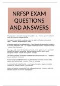 NRFSP EXAM QUESTIONS AND ANSWERS