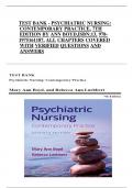 TEST aBANK a- aPSYCHIATRIC aNURSING: aCONTEMPORARY aPRACTICE, a7TH aEDITION aBY aANN aBOYD,ISBN;13, a9781975161187, aALL aCHAPTERS aCOVERED aWITH aVERIFIED aQUESTIONS aAND aANSWERS 