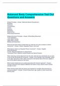 Balanced Body Comprehensive Test Out Questions and Answers