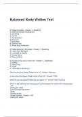 Balanced Body Written Test 100% Questions and Answers