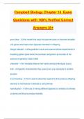 Campbell Biology Chapter 14 Exam Questions with 100% Verified Correct Answers |A+