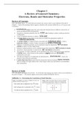 David Klein Chapter 1 Electrons, Bonds and Molecular Properties Summary/Exercise