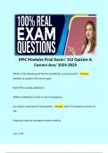 EPIC Modules Final Exam/ 152 Quizzes & Correct Ans/ 2024-2025 