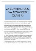 VA CONTRACTORS: VA ADVANCED (CLASS A)