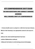 RN ATI Comprehensive Exit Exam (2023 / 2024) with NGN Questions and Verified Answers, A+ Grade, 100% Guarantee