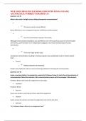 NUR 1025 HEALTH ILLNESS CONCEPTS FINAL EXAM|  ACCURATE & CORRECT GRADED A+ 