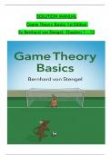 Solution Manual for Game Theory Basics 1st Edition By Bernhard von Stengel, ISBN: 9781108843300, All 12 Chapters Covered