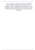 ATI RN NURSING CARE OF CHILDREN PROCTORED EXAM (7 NEWEST VERSIONS, 2024-2025)  VERIFIED  ANSWERS, COMPLETE AND HIGHLY RATED DOCUMENT|