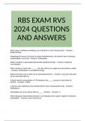 RBS EXAM RVS 2024 QUESTIONS AND ANSWERS