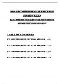 ATI Comprehensive Exit Exam (Version 1, 2, 3, 4) with 180 NGN Questions and Revised Correct Answers & Rationales (2023 / 2024) 100% Guarantee 