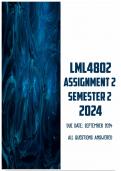 LML4802 Assignment 2 Semester 2 2024 | Due September 2024