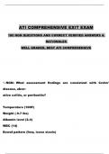 ATI Comprehensive Exit Exam with 180 NGN Questions and Revised Correct Answers & Rationales (2023 / 2024) 100% Guarantee 