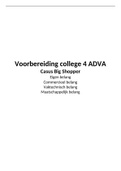 Voorbereidingsverplichting ADVA college 4, 5, 6 en 8