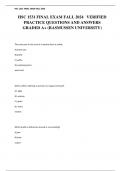 HSC 1531 FINAL EXAM FALL 2024   VERIFIED PRACTICE QUESTIONS AND ANSWERS  GRADED A+ (RASMUSSEN UNIVERSITY)