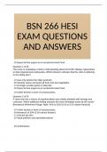 BSN 266 HESI EXAM QUESTIONS AND ANSWERS