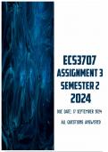 ECS3707 Assignment 3 Semester 2 2024 | Due 17 September 2024