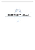 HESI PN V1 EXIT EXAM QUESTION AND ANSWER WITH CORRECT SOLUTIONS