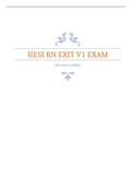 HESI RN EXIT EXAM V1 QUESTION AND ANSWERS 