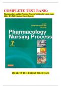 COMPLETE TEST BANK: Pharmacology and the Nursing Process 7edition by Linda Lane Lilley RN PhD (Author) latest Update.