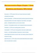 Macroeconomics-Ragan-Chapter 1 Exam Questions and Answers 100% Solved