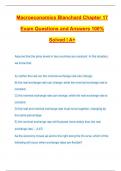 Macroeconomics Blanchard Chapter 17 Exam Questions and Answers 100% Solved | A+