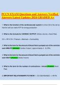 PCCN EXAM Questions and Answers Verified Answers Latest Updates 2024 GRADED A+