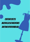 MKDA antwoordenblad modegeschiedenis oefentoets 