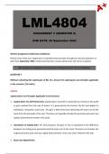 LML4804 Assignment 3 (Semester 2) 2024 - Due 25 September 2024