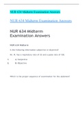 NUR 634 Midterm Examination Questions and Answers