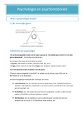 Samenvatting  Psychologie (Y01560)