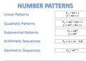 Number Patterns and Sequences