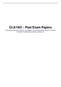 CLA1501 - Past Exam Papers 2021