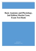 Basic Anatomy and Physiology, 2nd Edition Martin Caon, Exam Test Bank 2400 Multiple Choice Questions