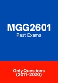 MGG2601 - Past Exam Papers (2011-2020)