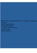 Week 3 Art Creation & Reflection – Sculpture, Painting, or Drawing Maria Arauz Montero HUMN303N-60991 Professor Clarke-Peterson July 26, 2020