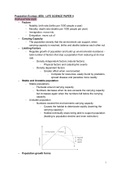 Grade 12 Life Science: Population Ecology (IEB) 