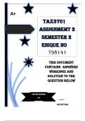 TAX3701 Assignment 2 (COMPLETE ANSWERS) Semester 2 2024 (798141) 