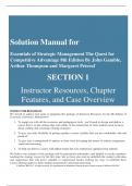 Solution Manual for Essentials of Strategic Management The Quest for Competitive Advantage 8th Edition By John Gamble, Arthur Thompson and Margaret Peteraf