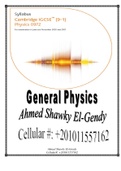 Igcse General Physics Notes