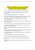 OHIO Lead Risk Assessor Study Guide/Terms 2024 Graded A