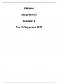 EPP2601 Assignment 2 Semester 2 Due 16 September 2024