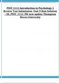 PSYC 1111 Introduction to Psychology 1 Review Test Submission- Unit 3 Quiz Solution – OL_PSYC_1111_SW new update Thompson Rivers University